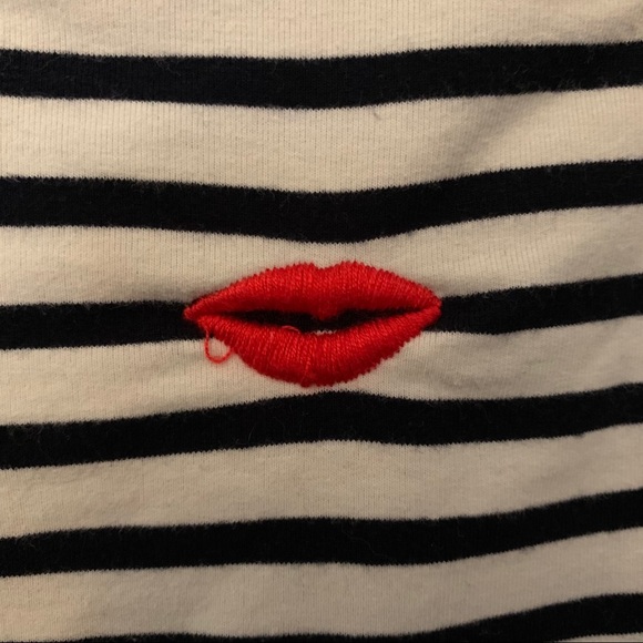 Betsy Johnson Lip Stripe Shirt - Picture 3 of 8